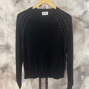 27 Miles Malibu-  Cotton/cashmere sweater with rhinestones